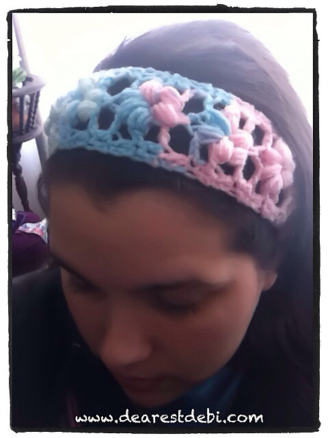 Puff Flower Stitch Headband
