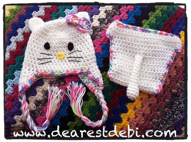Newborn Hello Kitty Hat & Diaper Cover