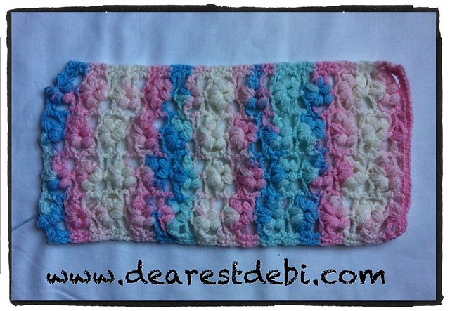 Puff Flower Stitch Scarf