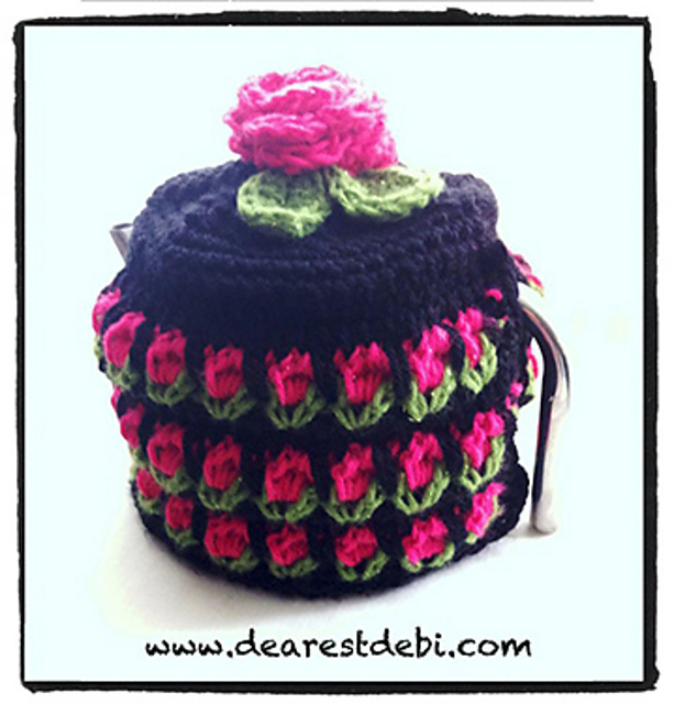 Tunisian Roses Tea Cozy