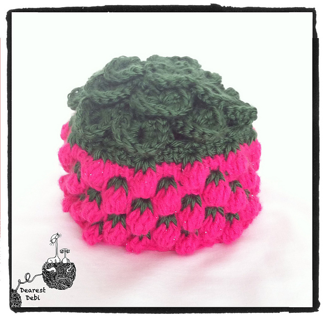 Tunisian Crochet Berry Beanie