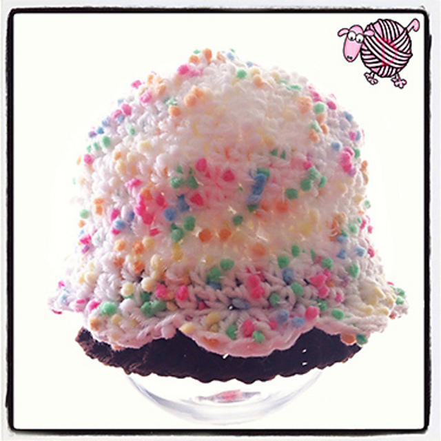 Rainbow Bits Cupcake Beanie