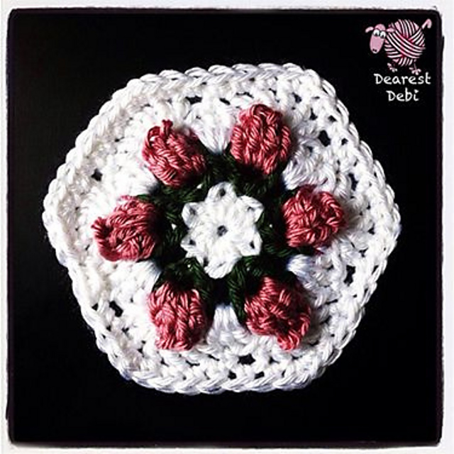 Flower Bud Granny Hexagon
