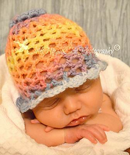 3D Flower Beanie Newborn