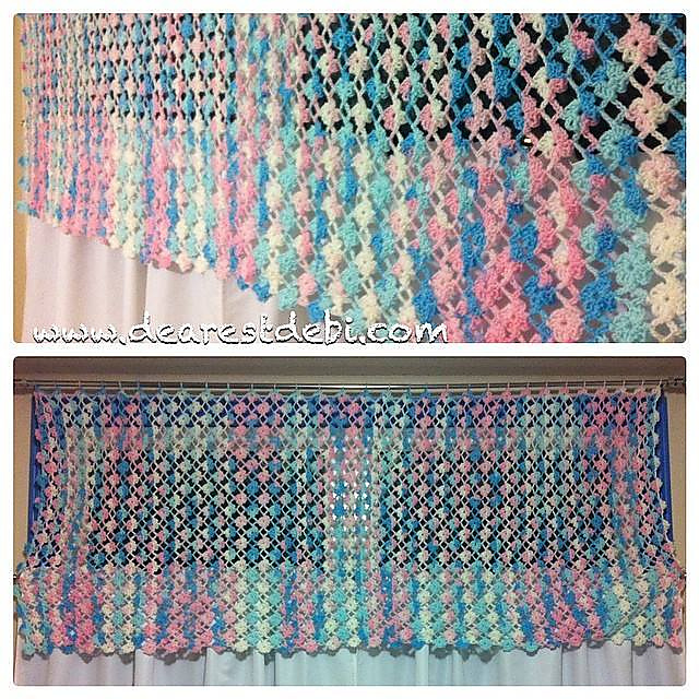 Flower Lattice Curtain Valance