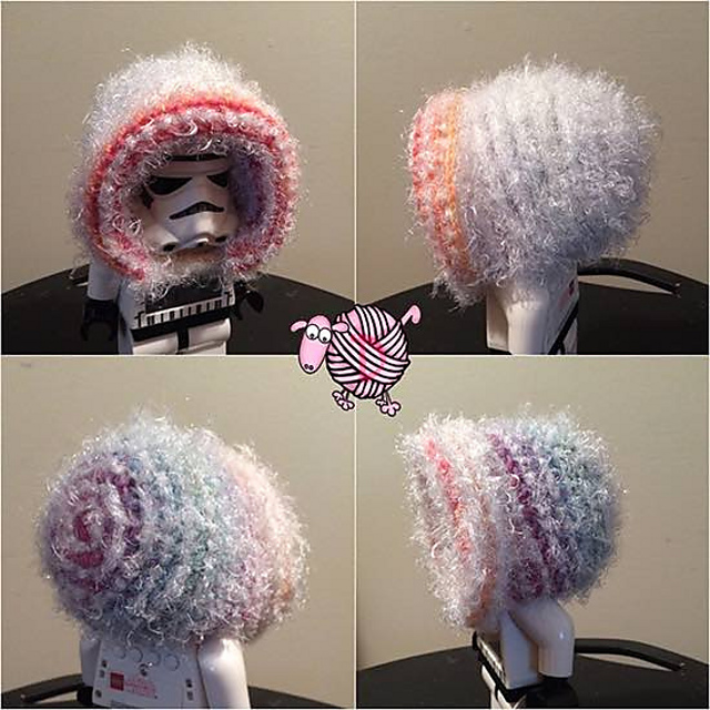 Fuzzy Rainbow Bonnet