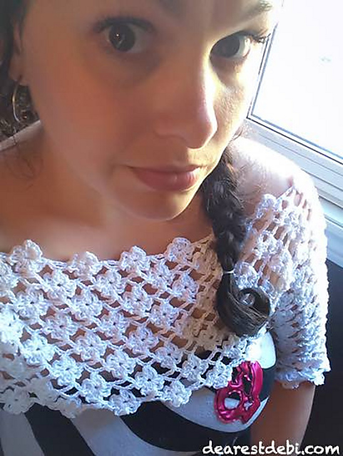 Flower Lattice Pullover Shrug