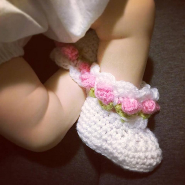 Little Miss Flower Booties