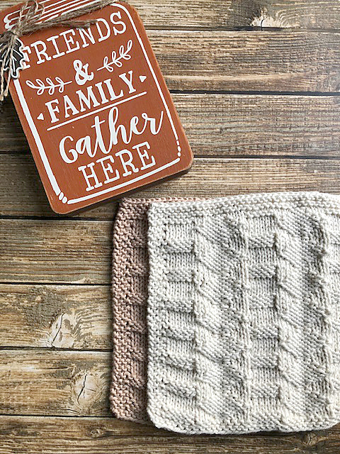 Peony Dishcloth