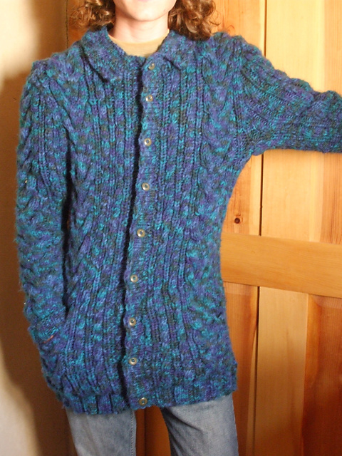 #27 Hooded Cabled Coat