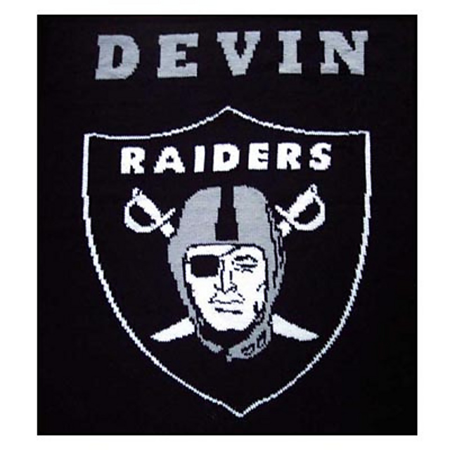 Oakland Raiders Afghan