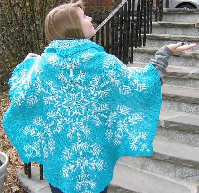 Snowflake Stranded Shawl