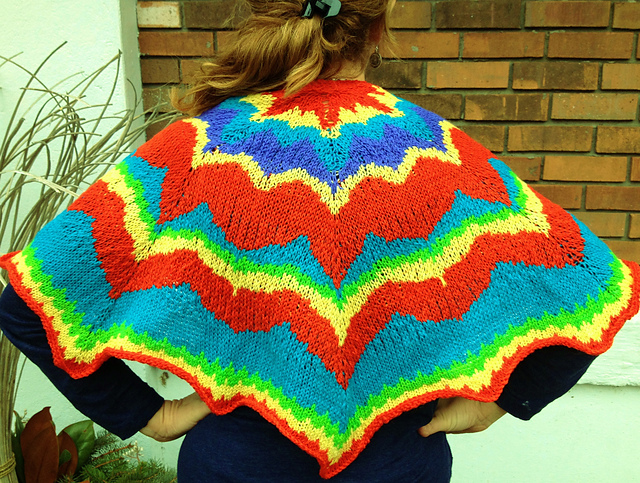 Tie Dye: 60s Flashback Shawlette