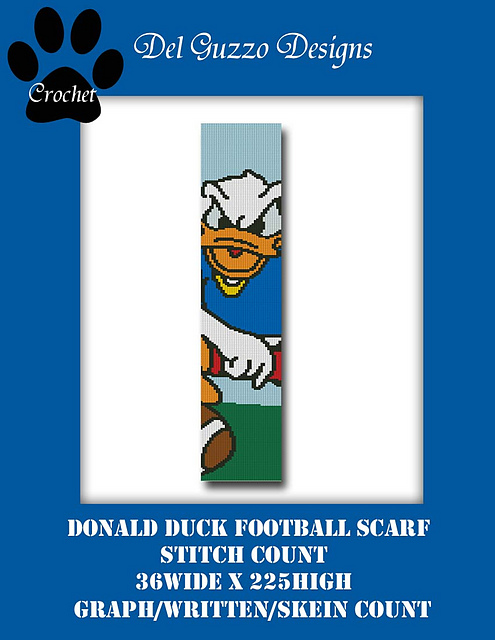 Ravelry: Donald Duck Scarf pattern by Del Guzzo Designs