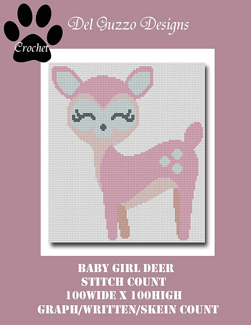Baby Girl Deer Graphghan