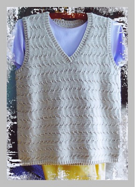 Zig Zag V Neck Vest WV 320