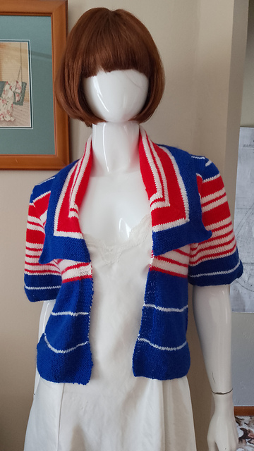 Bolero Jacket in Mexican Stripes