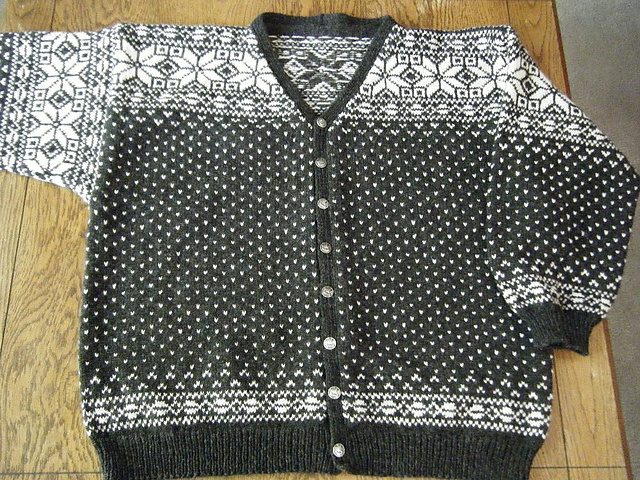 Man's Cardigan with V-Neck or Crew Neck