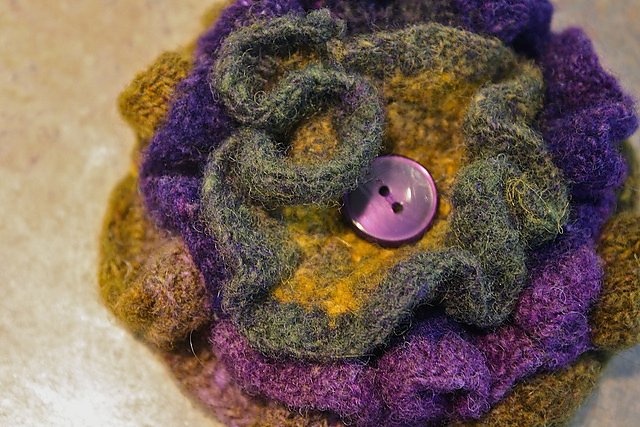 Fleur de Laine Crocheted Flower
