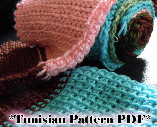 Tunisian Simple Stitch Crochet Scarf