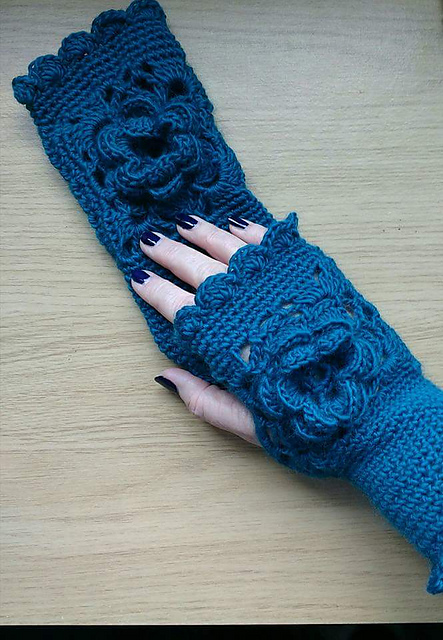 Rose Wrist Warmers