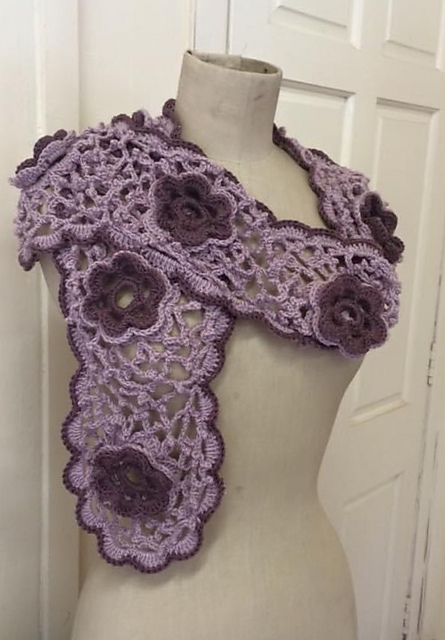 Pretty in Pink Rose Scarf