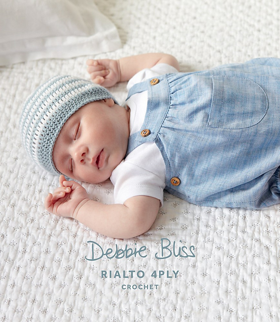DB012 - Striped Crochet Hat & Booties