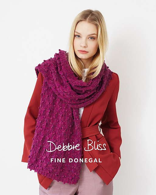 DB025 - Bobble & lace scarf