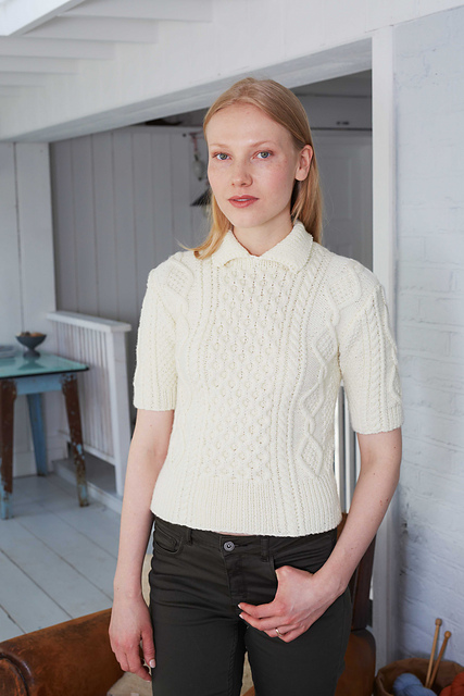 Cropped Cable Sweater