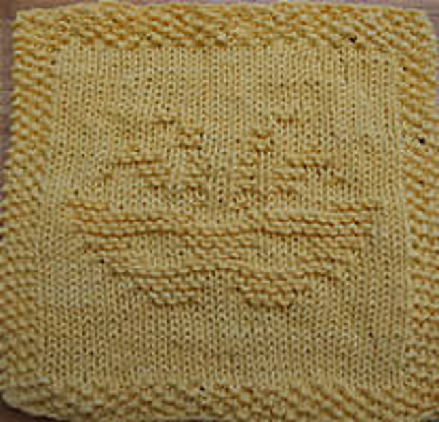 Mardi Gras Feathered Mask Dishcloth