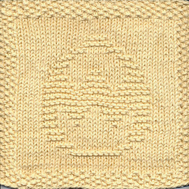 Easter Egg with Rick Rack Dishcloth