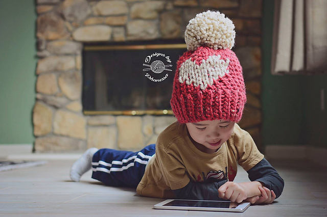 Ravelry: Big Heart Slouch Beanie pattern by Phanessa Fong