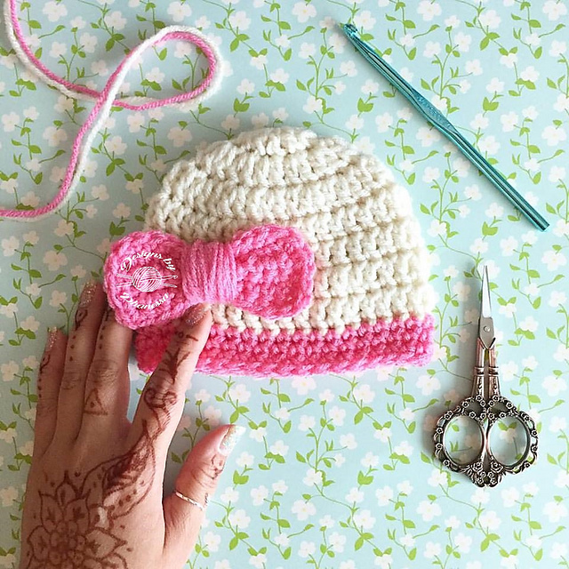 Newborn Baby Beanie with Bow