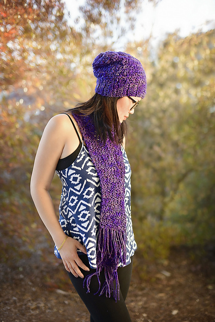 Lavender Fields Scarf & Beanie