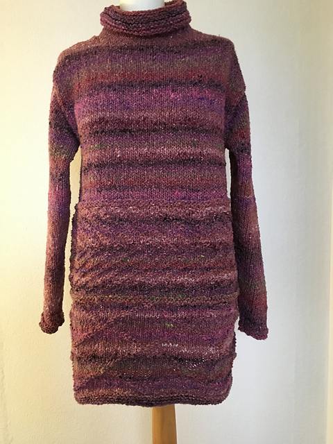 Cowl-neck Tunic with Long Sleeves