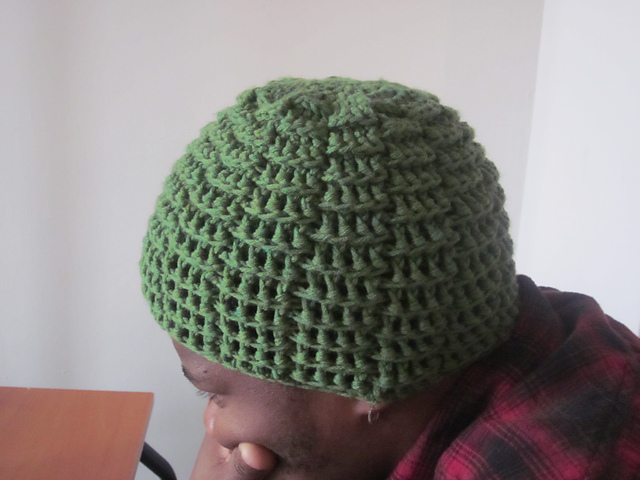 Basketweave crochet hat