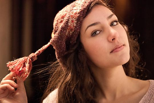 Danish Rose Fairisle Beret