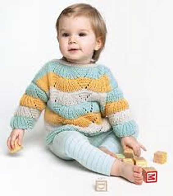 Sea Shells Cotton Striped Pullover