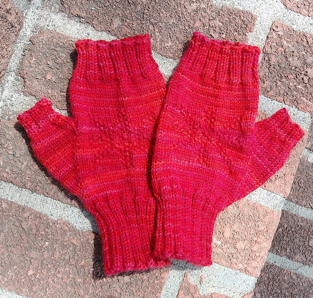 City Stoplights Fingerless Mitts