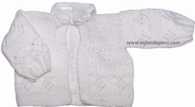 Chaqueta con rombos calado para bebés