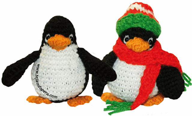 Pingüino en crochet (amigurumi)