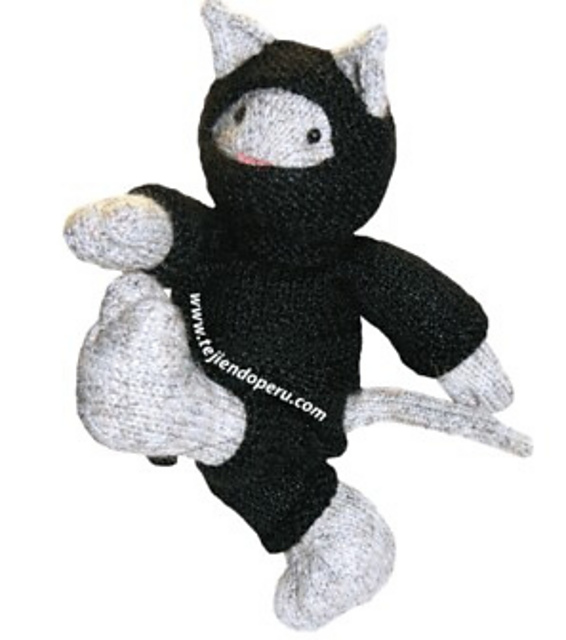 Ropa del gatito ninja