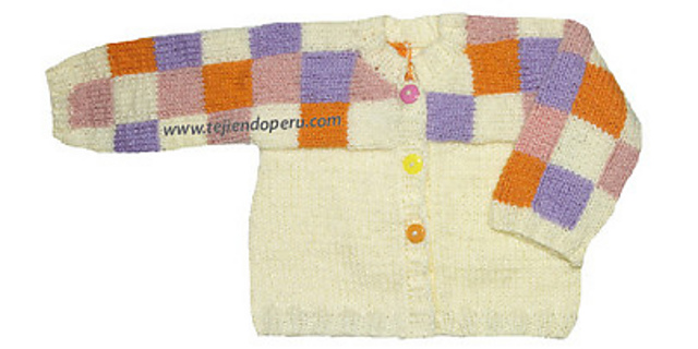 Chaqueta con cuadros de  colores para niñas