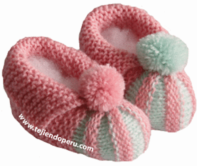 Zapatitos para bebés con punta en dos colores