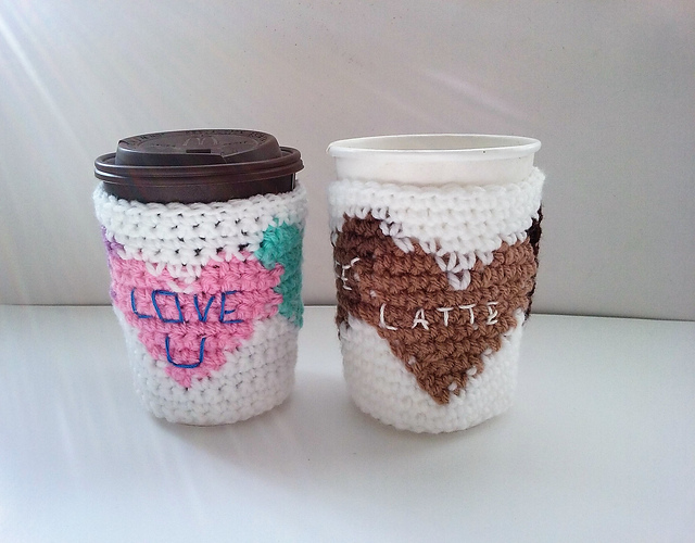 Sweet Heart Coffee Cozy