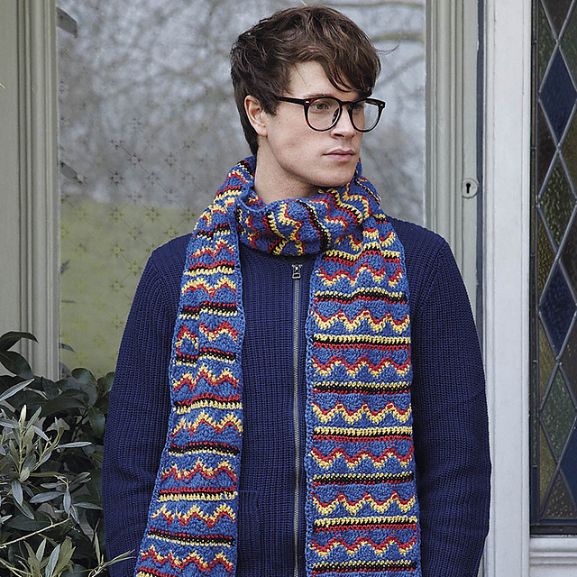 Fire and Ice: Zigzag Scarf