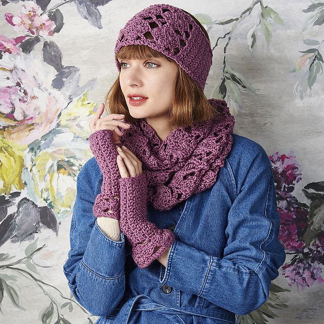 Autumn Accessories Set: Headband, Mitts & Cowl
