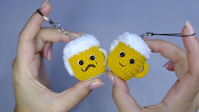 Beer Mug (Glass) Keychain