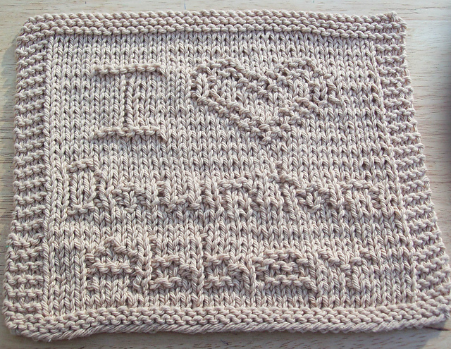 I Heart Downton Abbey Dishcloth
