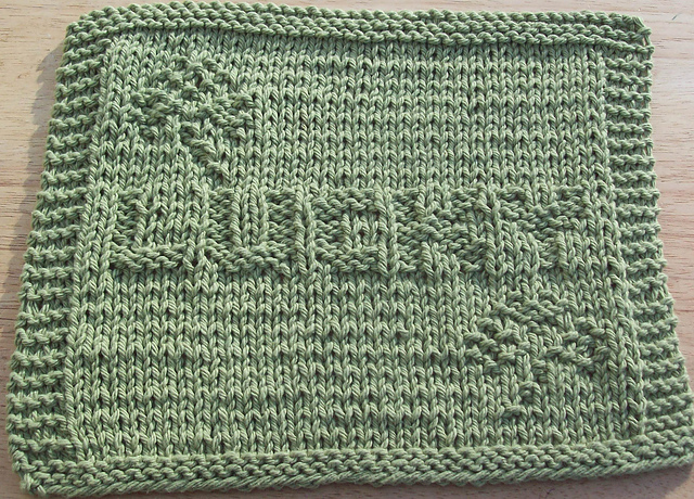 Lucky Knit Dishcloth Pattern